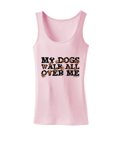 My Dogs Walk All Over Me Womens Tank Top by TooLoud-Womens Tank Tops-TooLoud-SoftPink-X-Small-Davson Sales