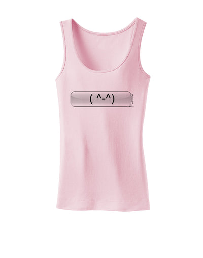 Happy FaceText Bubble Womens Petite Tank Top-TooLoud-SoftPink-X-Small-Davson Sales