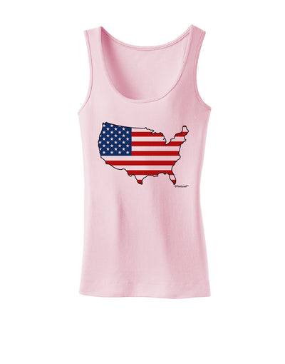 United States Cutout - American Flag Design Womens Tank Top by TooLoud-Womens Tank Tops-TooLoud-SoftPink-X-Small-Davson Sales