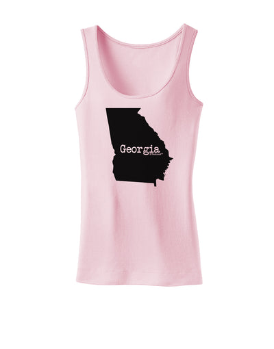 Georgia - United States Shape Womens Tank Top by TooLoud-Womens Tank Tops-TooLoud-SoftPink-X-Small-Davson Sales