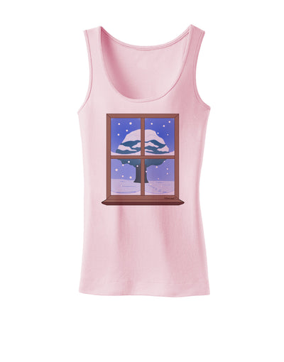 Frosty Window Design Womens Tank Top-Womens Tank Tops-TooLoud-SoftPink-X-Small-Davson Sales