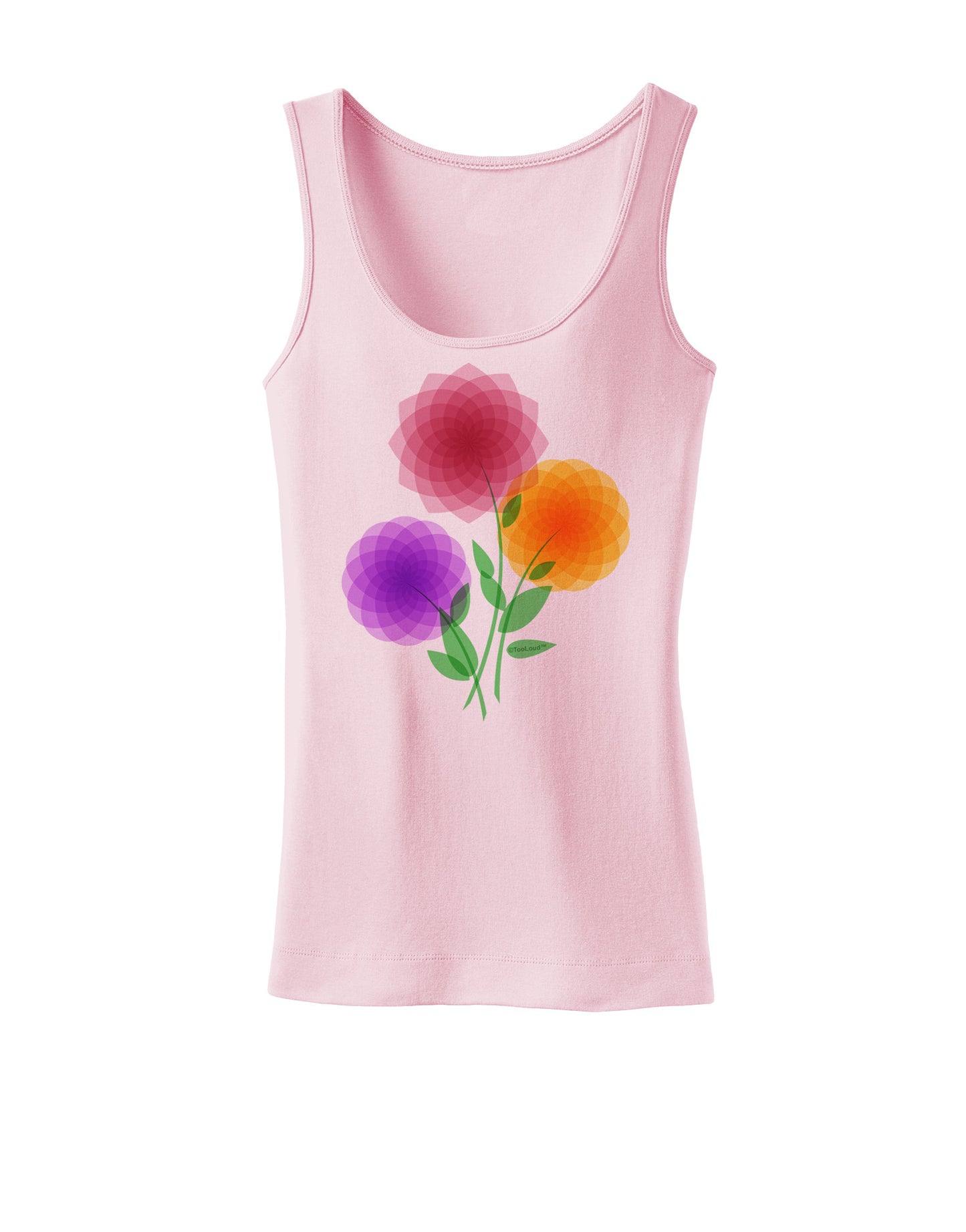 Crystal Dahlias Womens Petite Tank Top-TooLoud-SoftPink-X-Small-Davson Sales