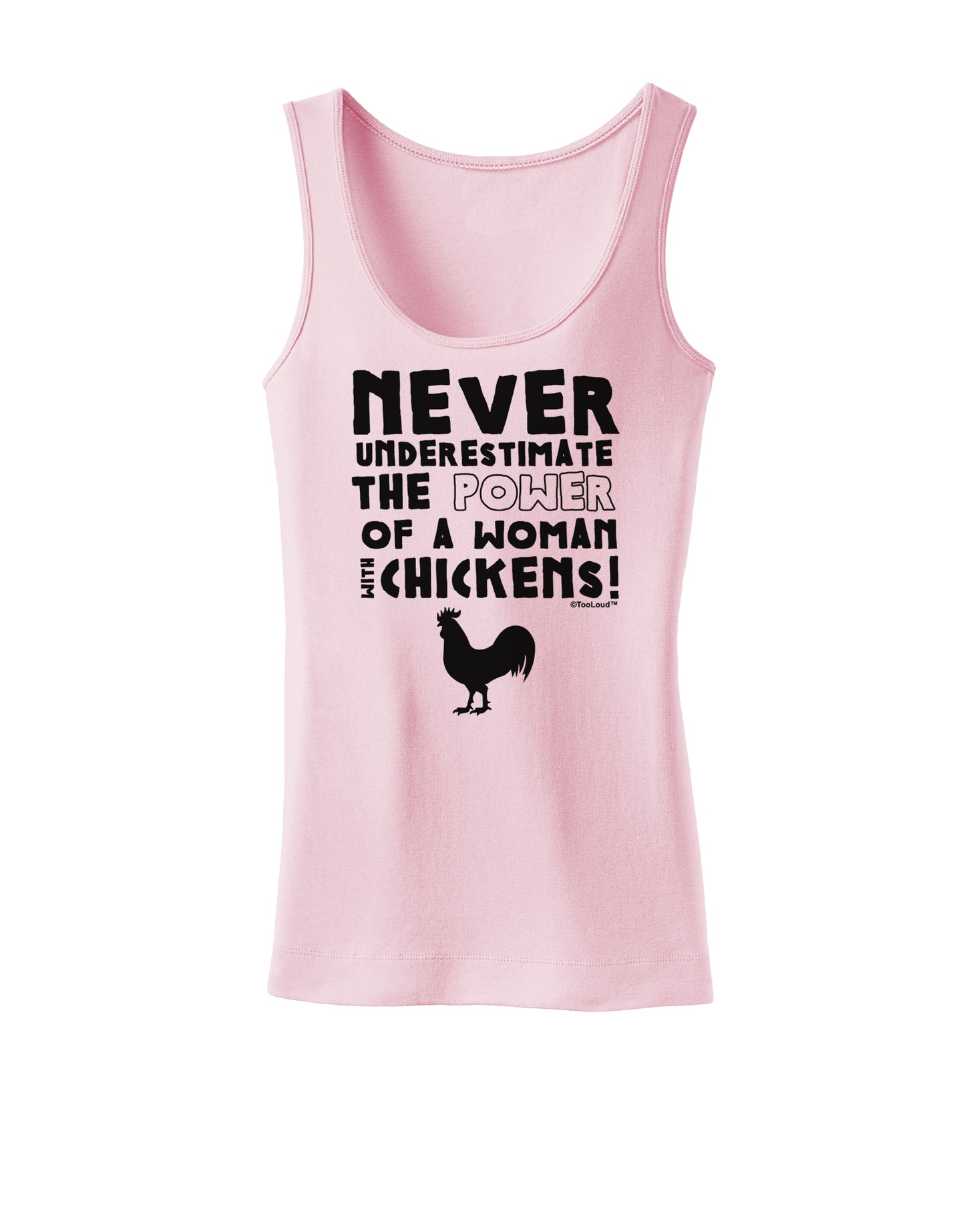 A Woman With Chickens Womens Petite Tank Top-TooLoud-SoftPink-X-Small-Davson Sales