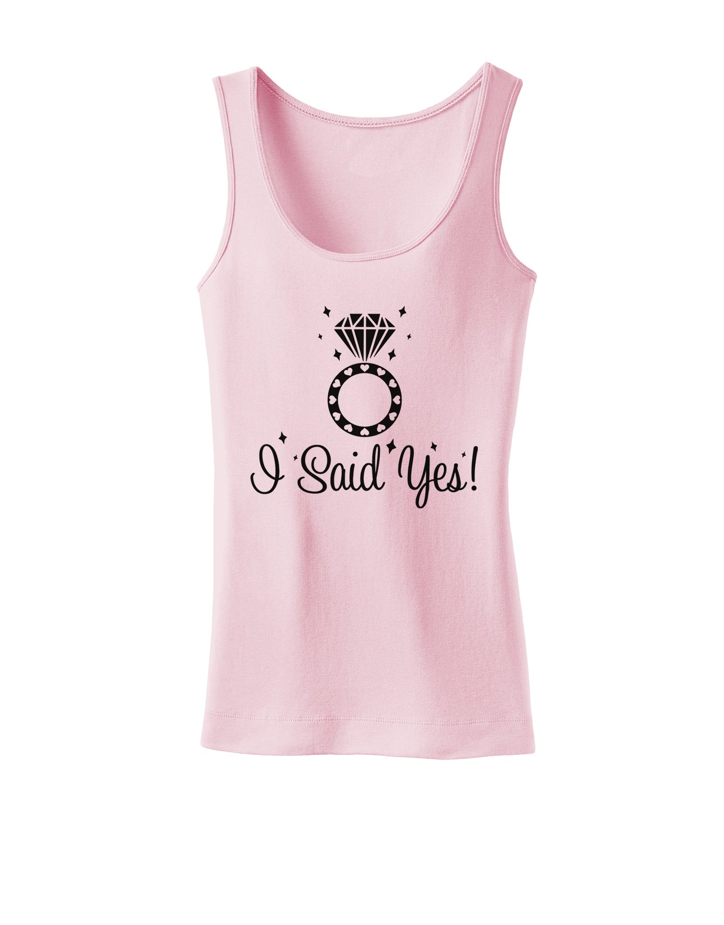 I Said Yes - Diamond Ring Womens Tank Top-Womens Tank Tops-TooLoud-SoftPink-X-Small-Davson Sales