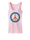 Halftone Peace Womens Tank Top-Womens Tank Tops-TooLoud-SoftPink-X-Small-Davson Sales