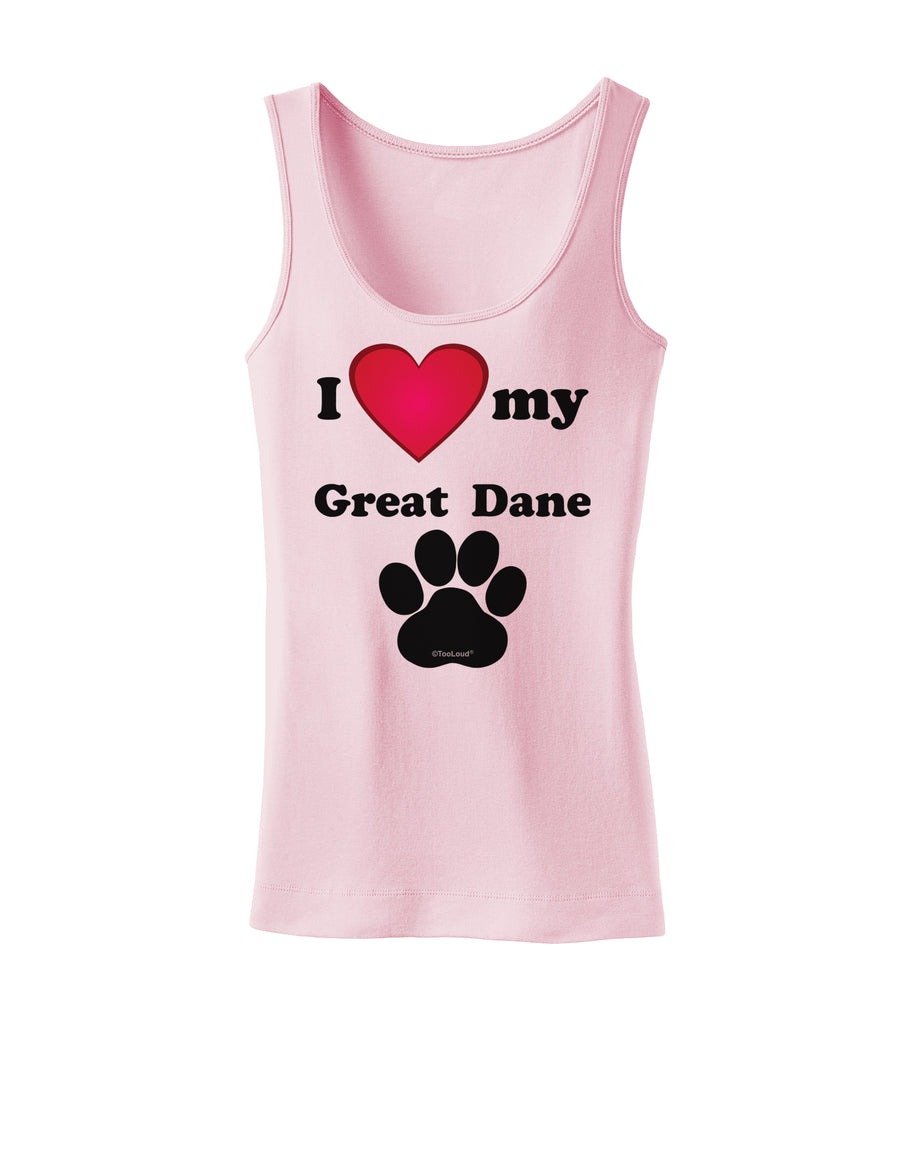 I Heart My Great Dane Womens Petite Tank Top by TooLoud-TooLoud-White-X-Small-Davson Sales