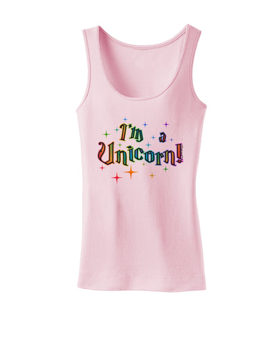 I'm a Unicorn Text Womens Tank Top-Womens Tank Tops-TooLoud-SoftPink-X-Small-Davson Sales