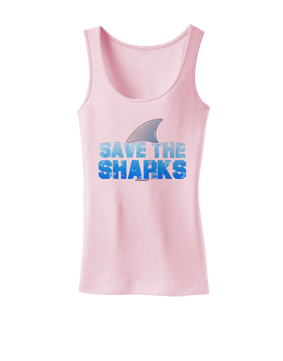 Save The Sharks - Fin Color Womens Tank Top by TooLoud-Womens Tank Tops-TooLoud-SoftPink-X-Small-Davson Sales