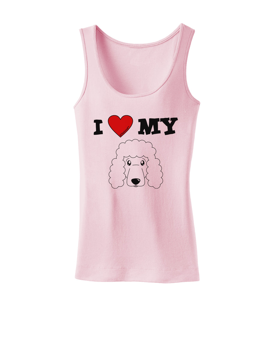 I Heart My - Cute Poodle Dog - White Womens Tank Top by TooLoud-Womens Tank Tops-TooLoud-White-X-Small-Davson Sales