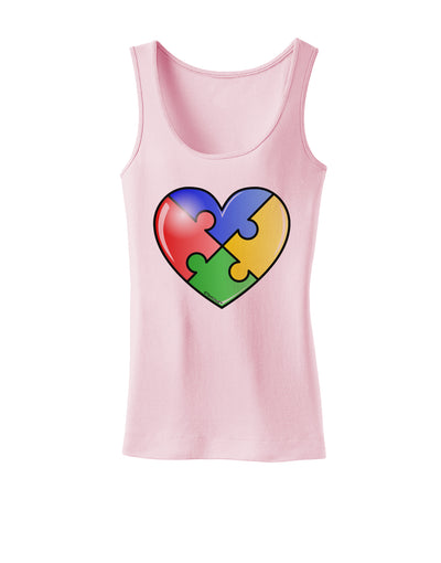 Big Puzzle Heart - Autism Awareness Womens Tank Top by TooLoud-Womens Tank Tops-TooLoud-SoftPink-X-Small-Davson Sales