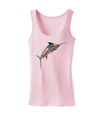 Colorful Vector Swordfish Womens Tank Top-Womens Tank Tops-TooLoud-SoftPink-X-Small-Davson Sales