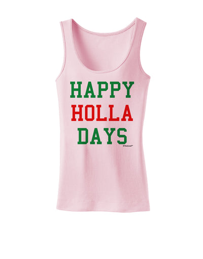 Happy Holla Days - Red and Green Womens Tank Top by TooLoud-Womens Tank Tops-TooLoud-SoftPink-X-Small-Davson Sales