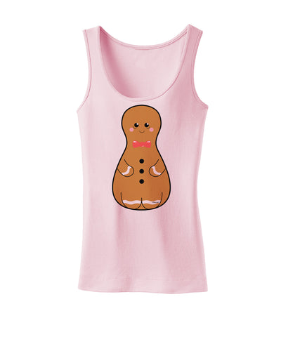 Cute Gingerbread Matryoshka Nesting Doll - Christmas Womens Tank Top-Womens Tank Tops-TooLoud-SoftPink-X-Small-Davson Sales