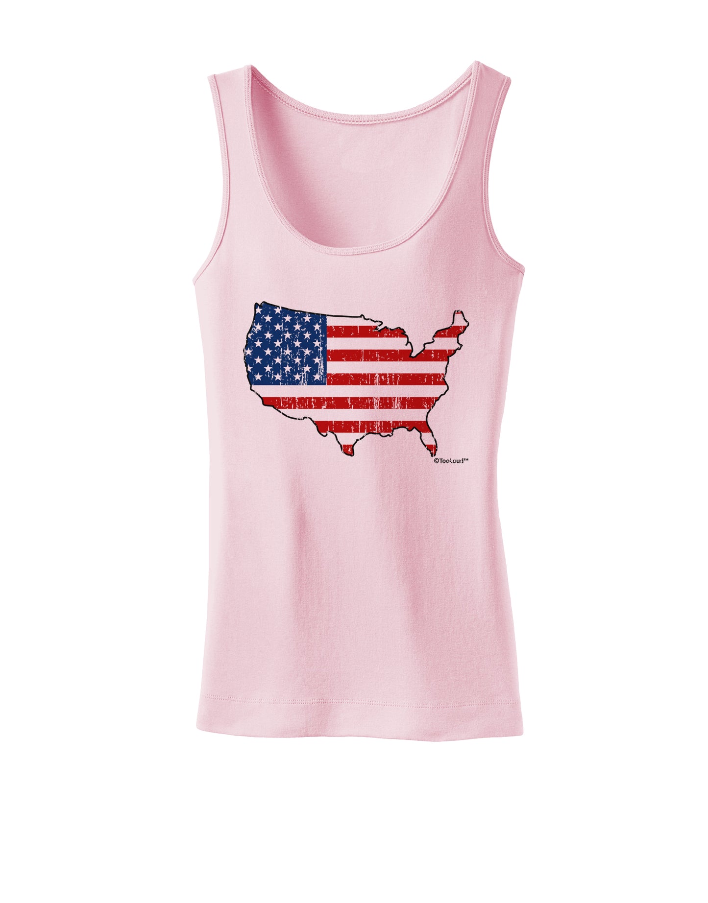 United States Cutout - American Flag Distressed Womens Tank Top by TooLoud-Womens Tank Tops-TooLoud-SoftPink-X-Small-Davson Sales