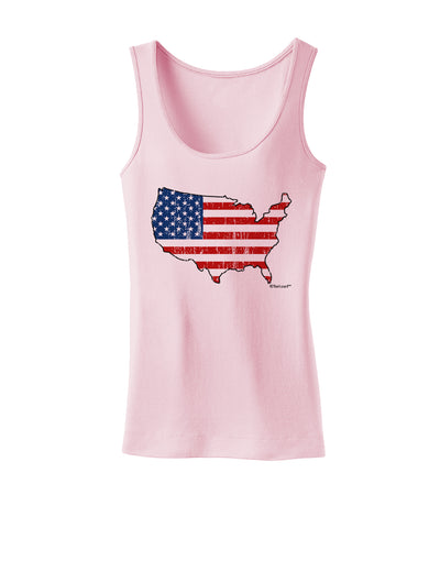 United States Cutout - American Flag Distressed Womens Tank Top by TooLoud-Womens Tank Tops-TooLoud-SoftPink-X-Small-Davson Sales