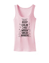 Keep Calm and Wash Your Hands Womens Petite Tank Top-Womens Tank Tops-TooLoud-SoftPink-X-Small-Davson Sales