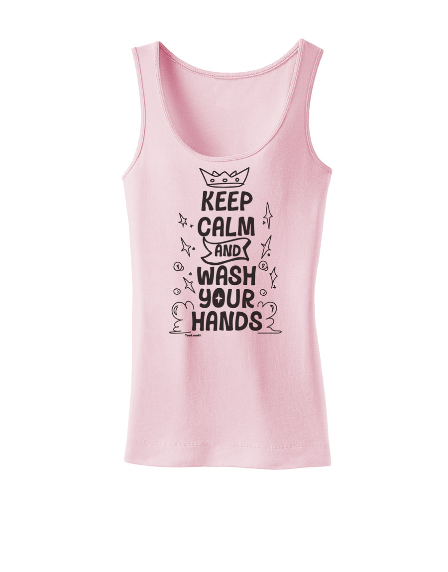 Keep Calm and Wash Your Hands Womens Petite Tank Top-Womens Tank Tops-TooLoud-White-X-Small-Davson Sales