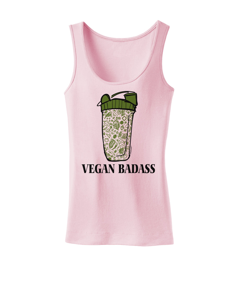 Vegan Badass Bottle Print Womens Petite Tank Top-Womens Tank Tops-TooLoud-White-X-Small-Davson Sales