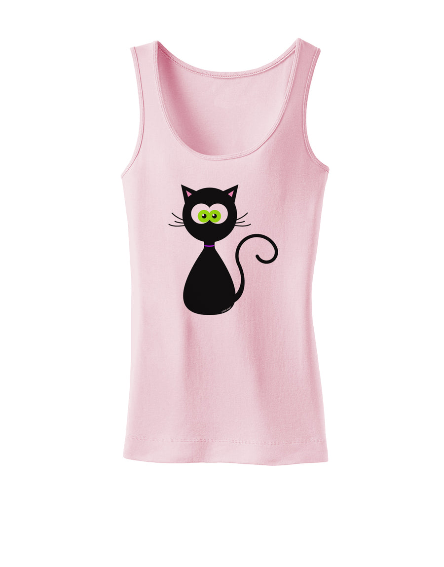 Black Cat Halloween Womens Tank Top-Womens Tank Tops-TooLoud-White-X-Small-Davson Sales