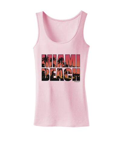 Miami Beach - Sunset Palm Trees Womens Tank Top by TooLoud-Womens Tank Tops-TooLoud-SoftPink-X-Small-Davson Sales