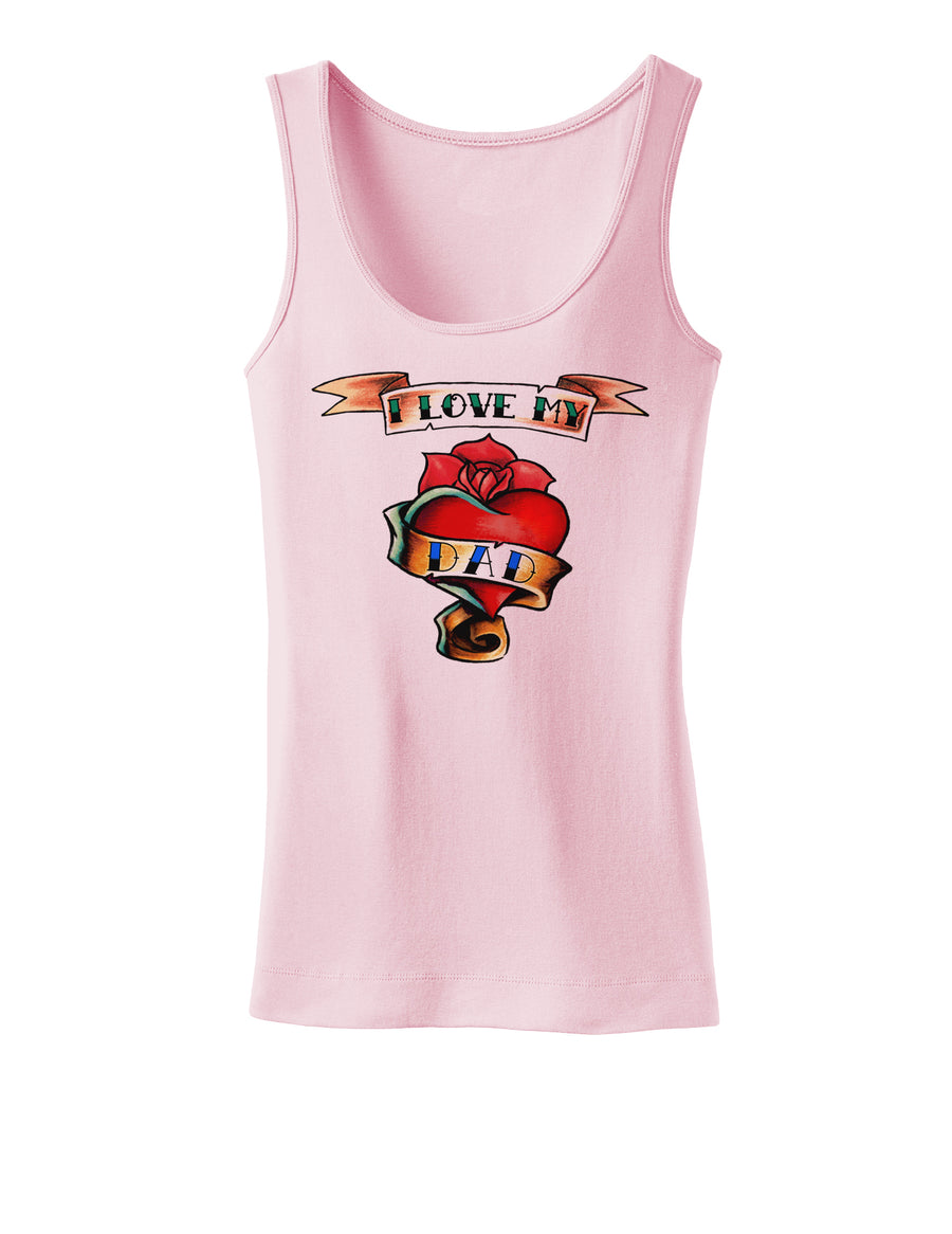 Tattoo Heart I Love My Dad Womens Tank Top-Womens Tank Tops-TooLoud-White-X-Small-Davson Sales