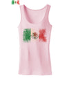 Distressed Mexican Flag Womens Tank Top-Womens Tank Tops-TooLoud-SoftPink-X-Small-Davson Sales