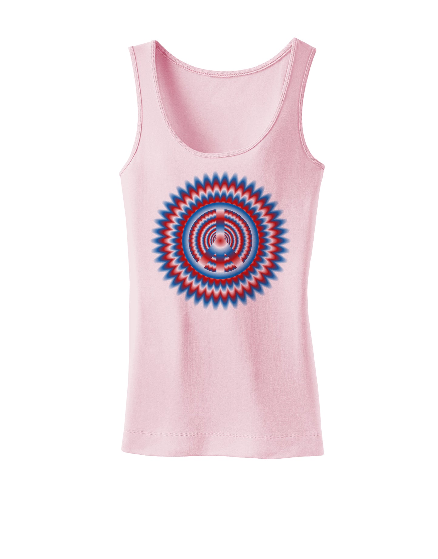 Psychedelic Peace Patriotic Womens Tank Top-Womens Tank Tops-TooLoud-SoftPink-X-Small-Davson Sales