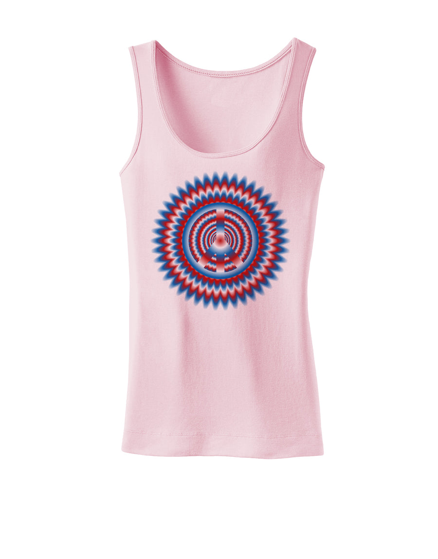 Psychedelic Peace Patriotic Womens Tank Top