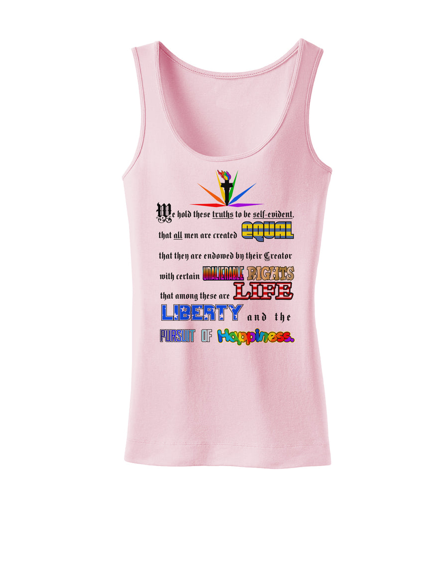 Equality Life Liberty Pursuit of Happiness Womens Tank Top-Womens Tank Tops-TooLoud-White-X-Small-Davson Sales