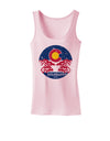 Grunge Colorado Rocky Mountain Bighorn Sheep Flag Womens Petite Tank Top-Womens Tank Tops-TooLoud-SoftPink-X-Small-Davson Sales