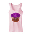 Giant Bright Purple Cupcake Womens Tank Top by TooLoud-Womens Tank Tops-TooLoud-SoftPink-X-Small-Davson Sales