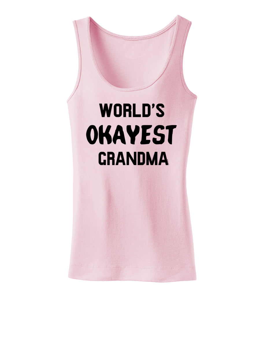 World's Okayest Grandma Womens Tank Top-Womens Tank Tops-TooLoud-White-X-Small-Davson Sales