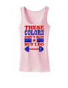 These Colors Don't Run But I Do - Patriotic Workout Womens Tank Top-Womens Tank Tops-TooLoud-SoftPink-X-Small-Davson Sales