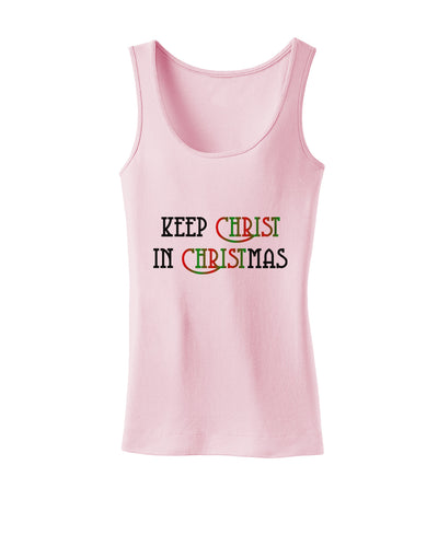 Keep Christ in Christmas Womens Tank Top-Womens Tank Tops-TooLoud-SoftPink-X-Small-Davson Sales