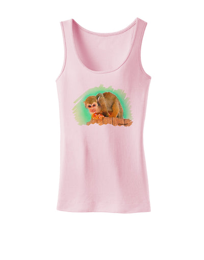 Squirrel Monkey Watercolor Womens Tank Top-Womens Tank Tops-TooLoud-SoftPink-X-Small-Davson Sales