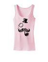 Classy Tophat Mustache Pipe and Monocle Womens Tank Top-Womens Tank Tops-TooLoud-SoftPink-X-Small-Davson Sales