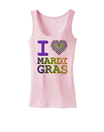 I Love Heart Mardi Gras Womens Tank Top-Womens Tank Tops-TooLoud-SoftPink-X-Small-Davson Sales