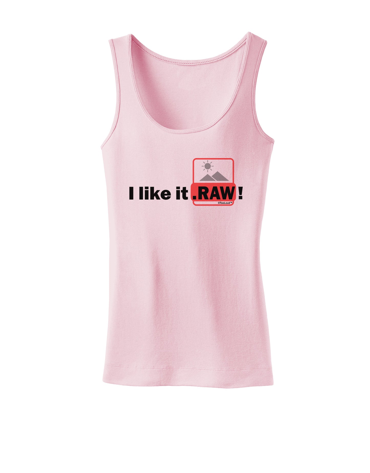 I Like It RAW Womens Petite Tank Top-TooLoud-SoftPink-X-Small-Davson Sales