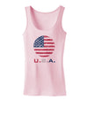 American Flag Scribble Womens Tank Top-Womens Tank Tops-TooLoud-SoftPink-X-Small-Davson Sales