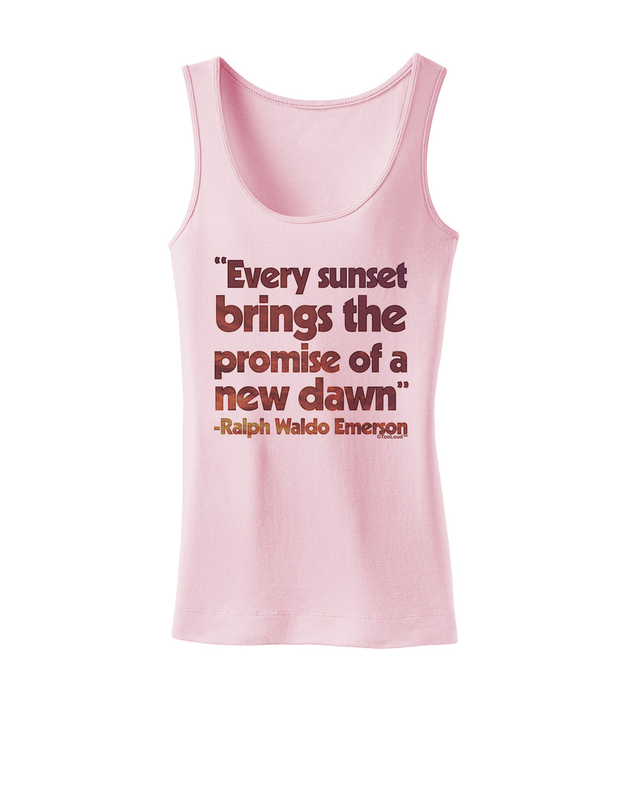 Emerson Sunset Quote Womens Petite Tank Top-Womens Tank Tops-TooLoud-White-X-Small-Davson Sales