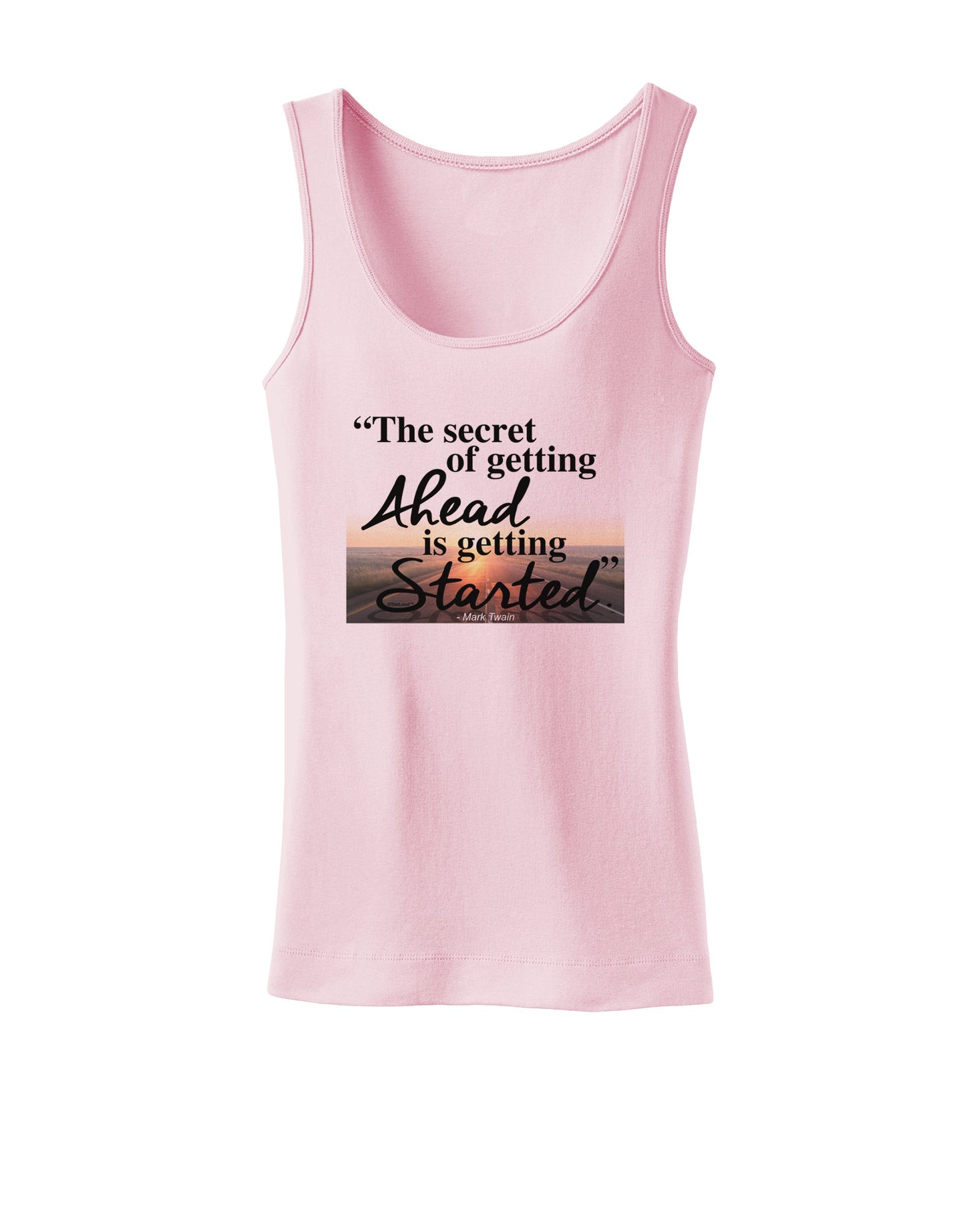 Getting Ahead Mark Twain Womens Petite Tank Top-TooLoud-SoftPink-X-Small-Davson Sales