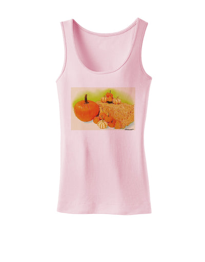 Fall Pumpkin Scene Womens Tank Top-Womens Tank Tops-TooLoud-SoftPink-X-Small-Davson Sales