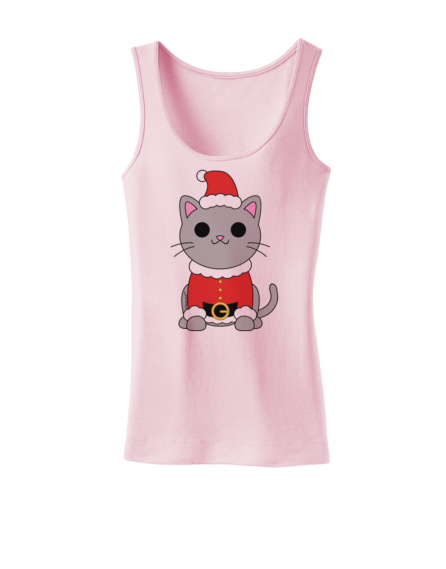 Mr. Whiskerton Santa Suit - Christmas Womens Tank Top by TooLoud-Womens Tank Tops-TooLoud-White-X-Small-Davson Sales