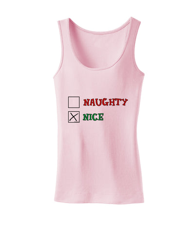 Naughty or Nice Christmas - Nice Womens Tank Top-Womens Tank Tops-TooLoud-SoftPink-X-Small-Davson Sales