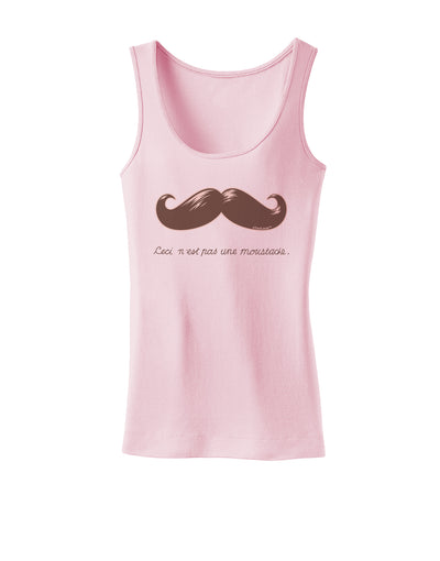 Ceci n'est pas une moustache Womens Tank Top-Womens Tank Tops-TooLoud-SoftPink-X-Small-Davson Sales