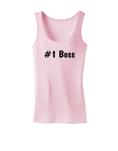 #1 Boss Text - Boss Day Womens Tank Top-Womens Tank Tops-TooLoud-SoftPink-X-Small-Davson Sales