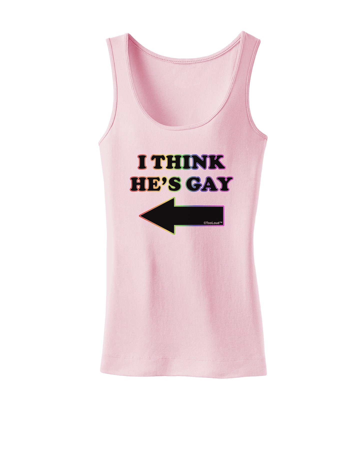 I Think He's Gay Left Womens Petite Tank Top by TooLoud-Mens T-Shirt-TooLoud-SoftPink-X-Small-Davson Sales