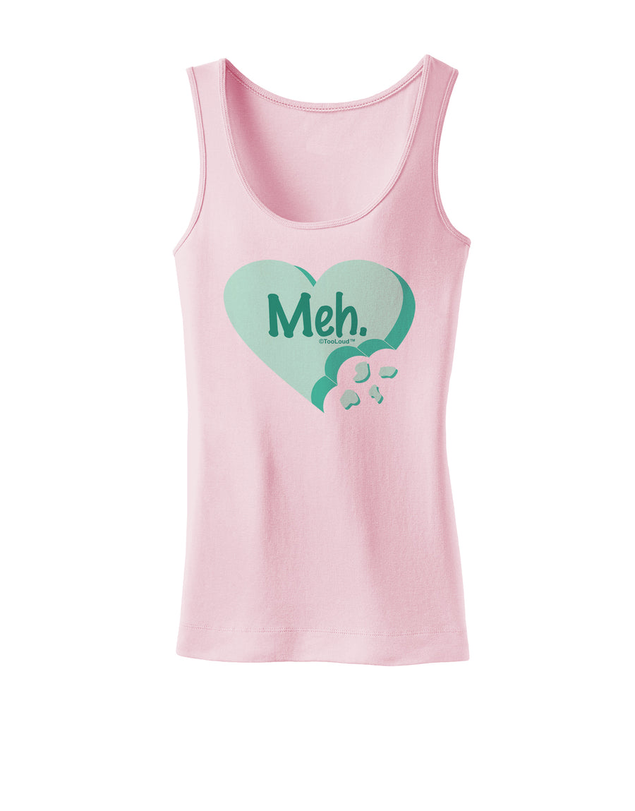 Meh Candy Heart Green - Valentines Day Womens Tank Top by TooLoud-Womens Tank Tops-TooLoud-White-X-Small-Davson Sales