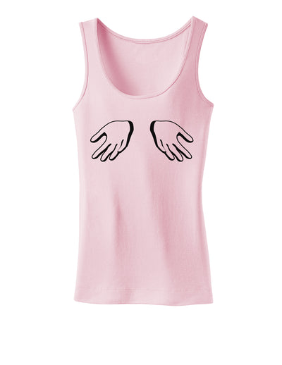 Shrugging Hands Womens Tank Top-Womens Tank Tops-TooLoud-SoftPink-X-Small-Davson Sales