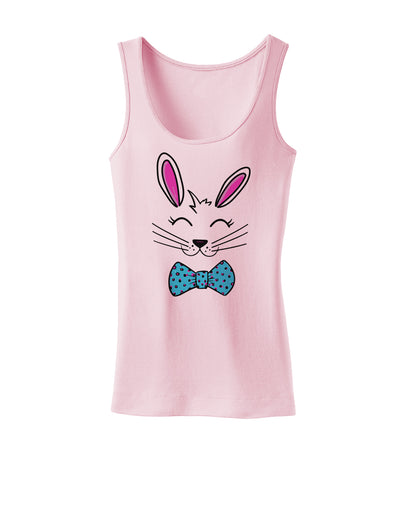 Happy Easter Bunny Face Womens Petite Tank Top-Womens Tank Tops-TooLoud-SoftPink-X-Small-Davson Sales